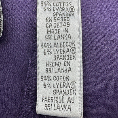 Jones Wear Sport Pants Size 14 Plum Stretch Front Pockets 30 inch Inseam