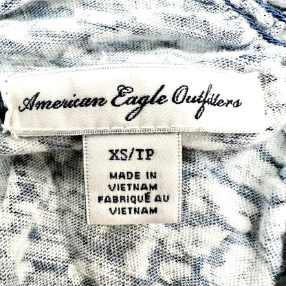 American Eagle Outfitters Tank Top Women's XS Blue Black White Flared Hem
