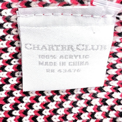 Charter Club 2-Piece Gift Set Scarf Hat One Size Red Owl Snowflakes NEW