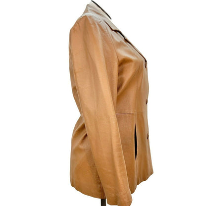 Jessica Holbrook Women's Easy Care Medium Leather Coat Polyester Lining Machine Wash