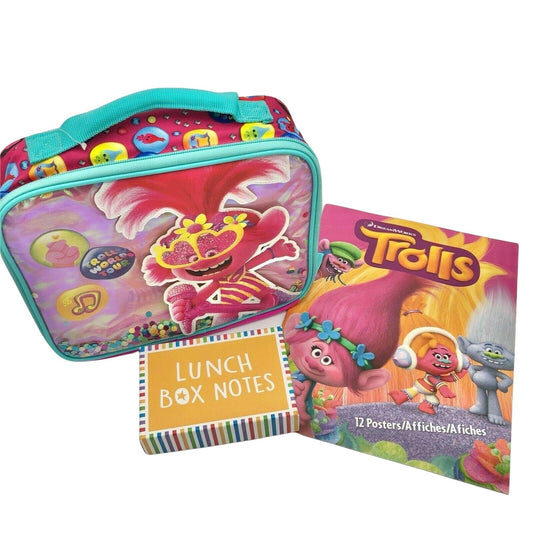 Dreamworks Trolls World Tour Lunch Bag Set W/ Notes & Posters