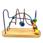 Developmental Wooden Bead Slider Maze Game 10.5 x 7 x 4 EUC