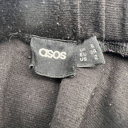 XTRA - ASOS Skater Skirt Size 2 Black Full Elastic Waist