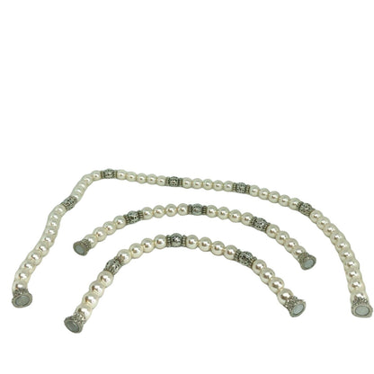 Premier Designs Audrey Pearl Necklace & 2 Bracelets Trio Jewelry Set Fancy