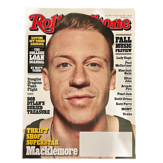 Rolling Stone Magazine Issue 1190 August 29 2013 Macklemore Fall Music Preview