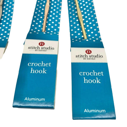 Stitch Studio Crochet Hooks Bundle 4 Various Sizes Aluminum or Steel NEW