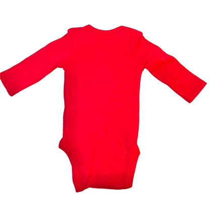 Carters Red Newborn Bodysuit My 1st Valentine's Day Snaps Long Sleeves NWT