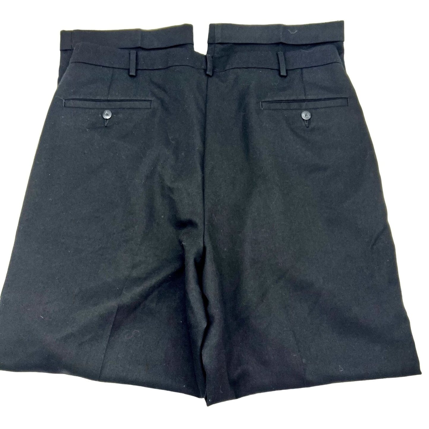 Studio by Bill Blass Pants Men's 36 x 32 Black Pleated Cuffed Button Zip Closure