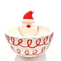 Deck the Halls, Ya'll Santa Bowl 5 x 4.5 White with Red Accents