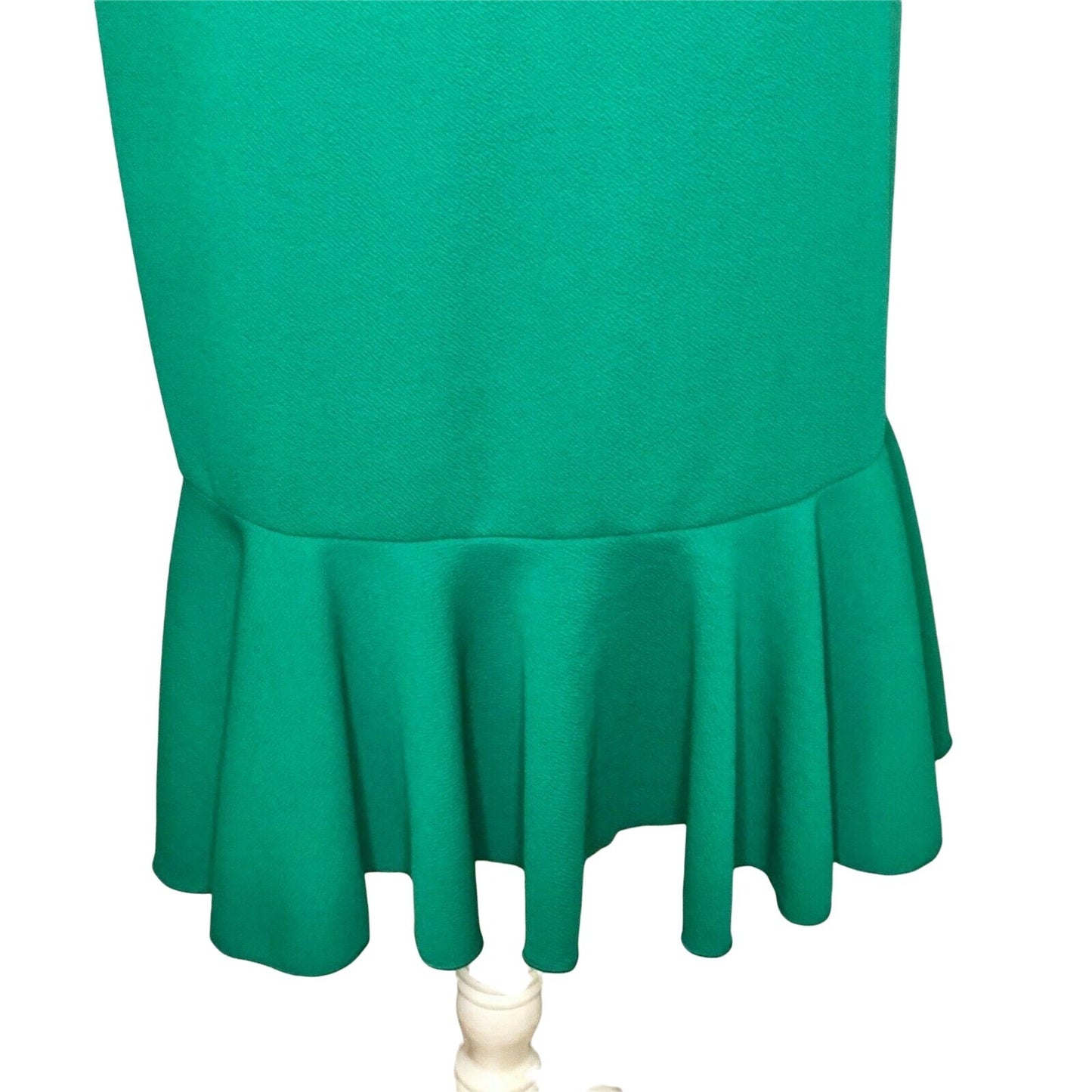 LuLaRoe Cici Women's Medium Dress Emerald Green Ruffles Textured NWT retired