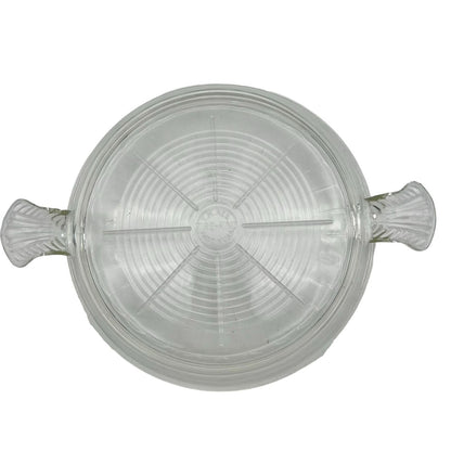 Vintage Crystal Clear Glass 8 in Round Hot Plate