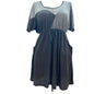 Delirious Womens 2X Black Gray Colorblock Dress Drawstring Waist and Pockets