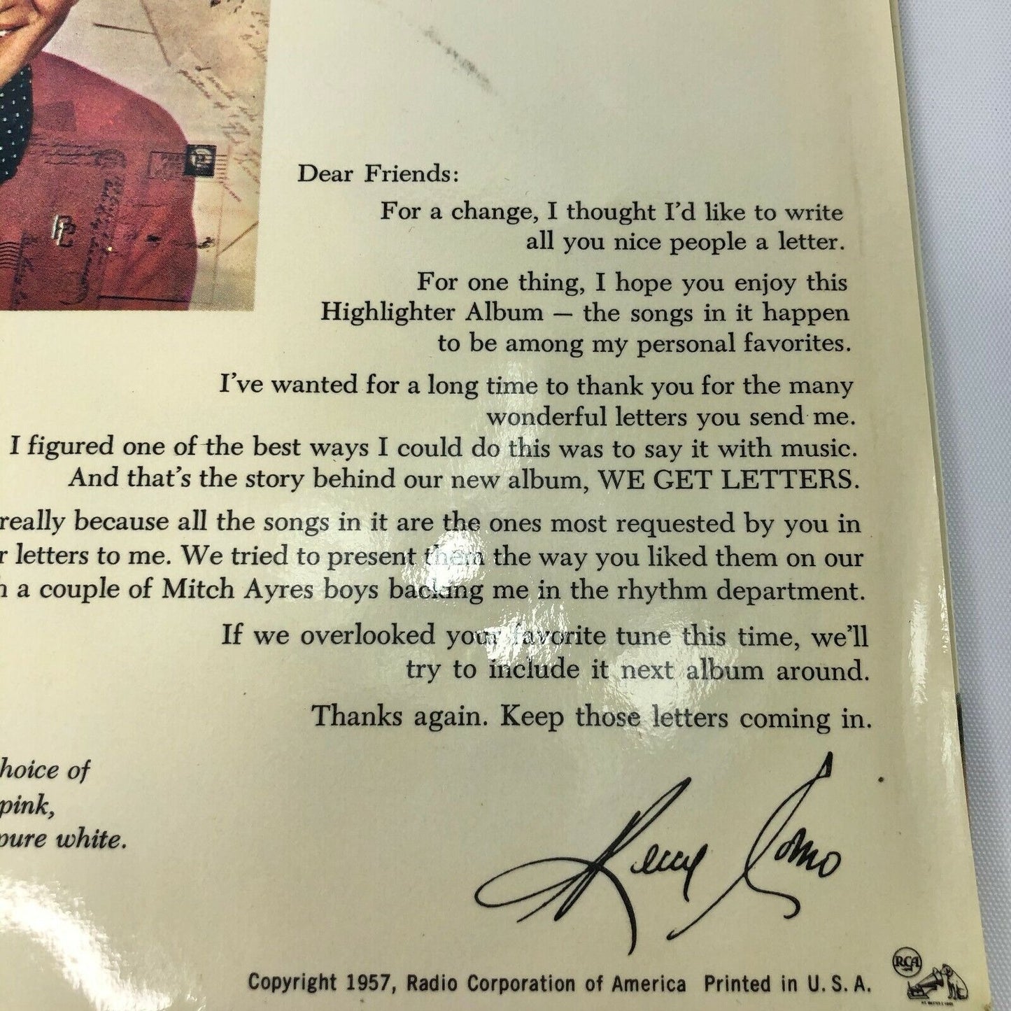 1957 Kleenex Tissues presents Perry Como Highlighter Vinyl Record