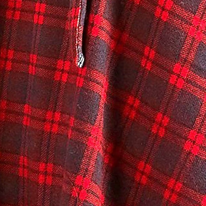 Suzanne Betro Tunic Top 3X Red Navy Plaid V-Neck Tie-Front NWT