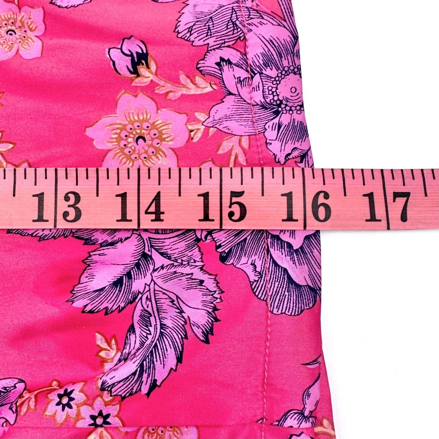 Free People Women's 4 Avas Print Miniskirt in Deep Magenta 16 inch Long NWT