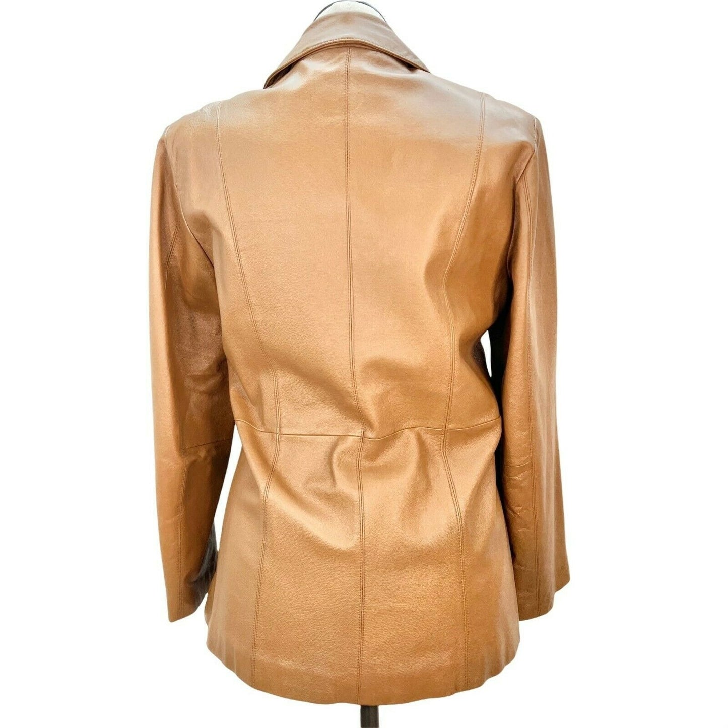 Jessica Holbrook Women's Easy Care Medium Leather Coat Polyester Lining Machine Wash