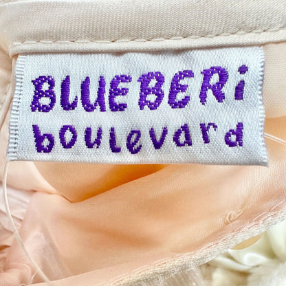 Blueberi Boulevard Child's 2-PC Dress Size 12M Blush Gold Embroider Flowers NWT