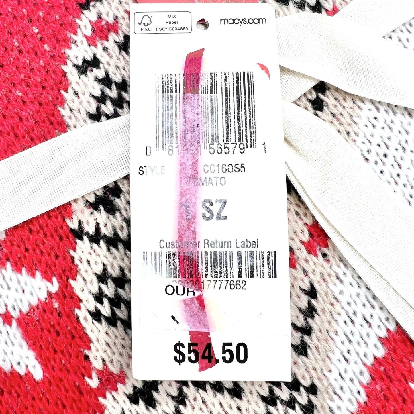 Charter Club 2-Piece Gift Set Scarf Hat One Size Red Owl Snowflakes NEW