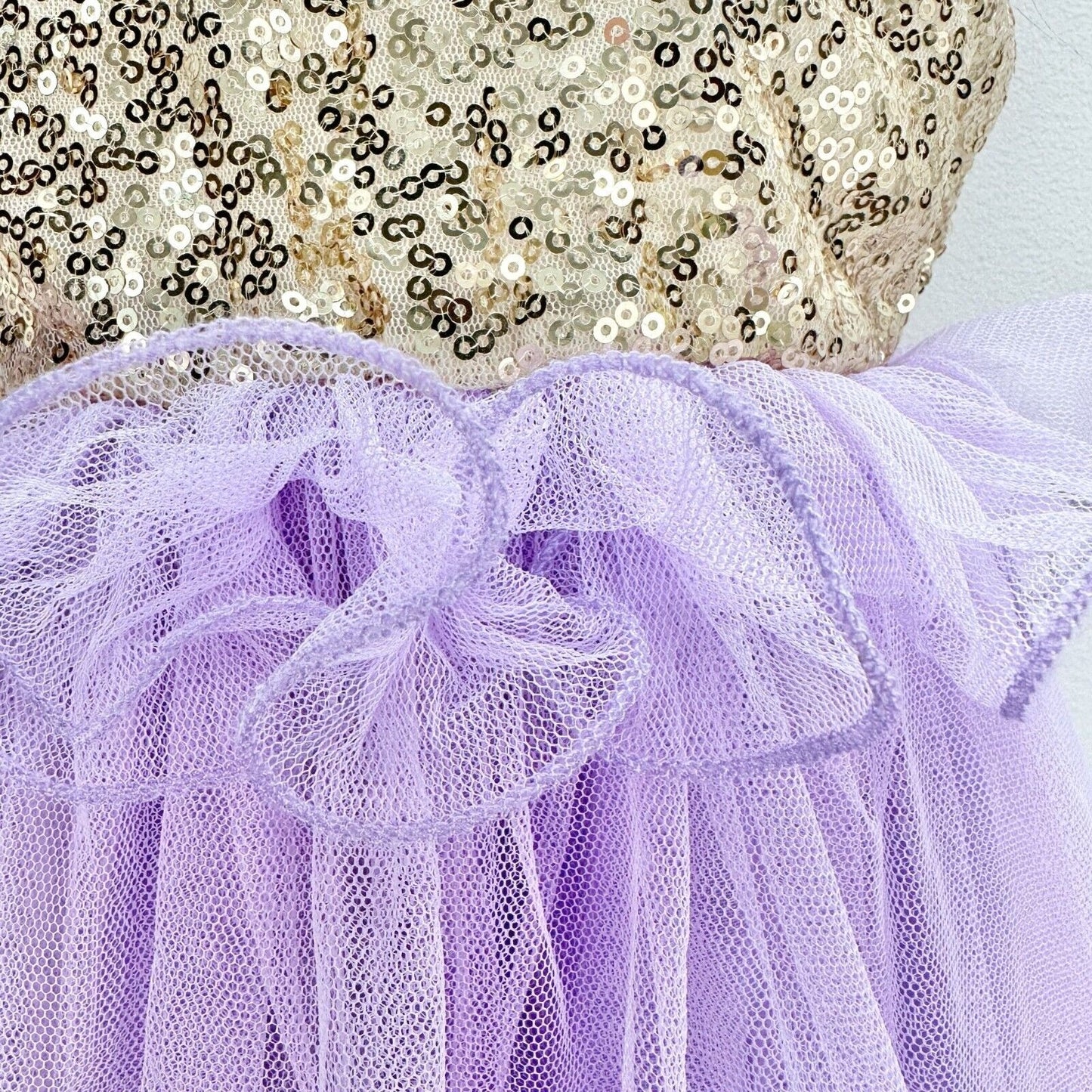 Ewen Fashion Child's Dress fits like 3T Lavender Tulle Sequin