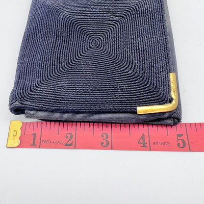 Genuine Corde Purse Blue 8.5 x 5 Clutch Snap Closure Inside Pocket Brass Corners