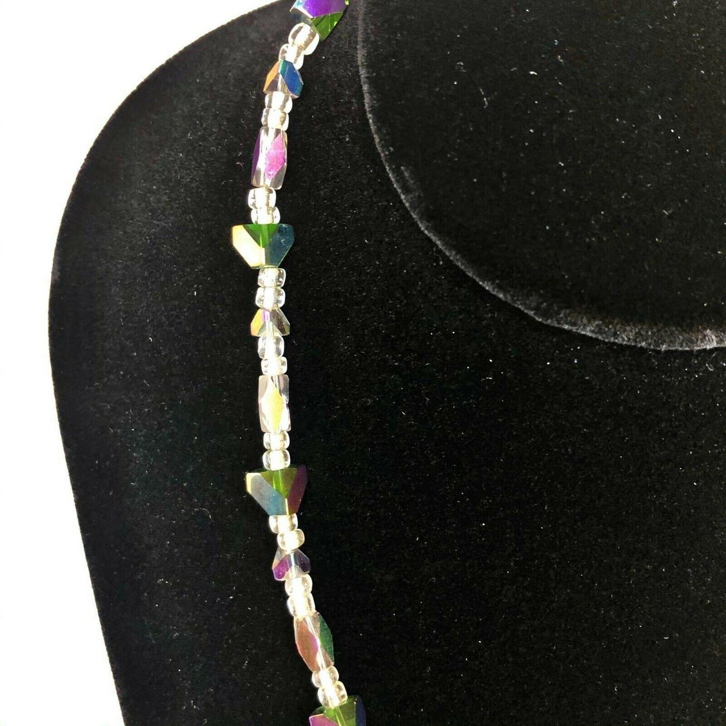 Handcrafted Glass Bead Necklace Multi-Colored Pastel Beads Spring Easter NEW