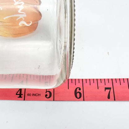 Jar Vase 5.5 x 3 Clear Give Thanks Pumpkin Straw String Bow New