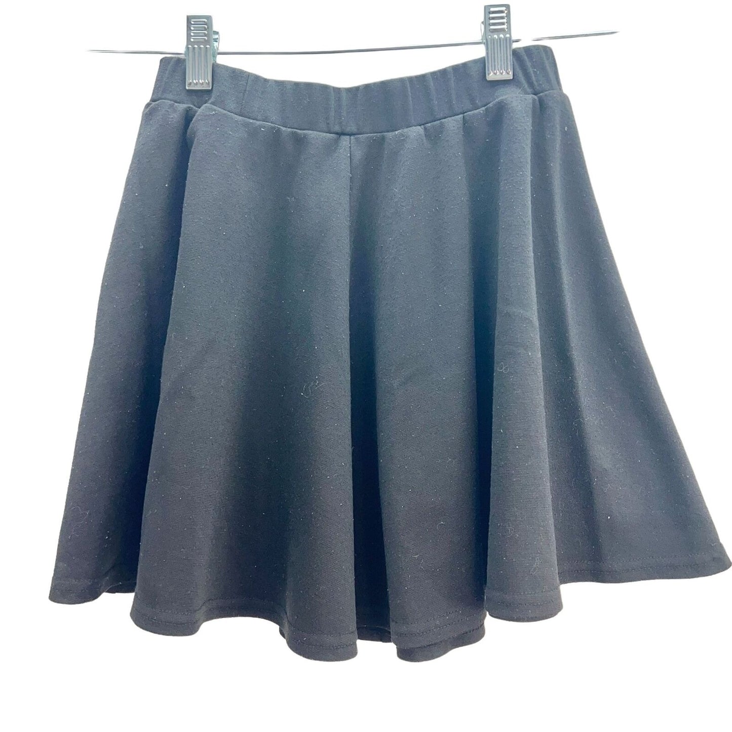 XTRA - ASOS Skater Skirt Size 2 Black Full Elastic Waist