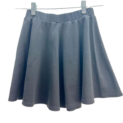 XTRA - ASOS Skater Skirt Size 2 Black Full Elastic Waist