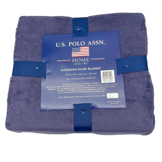 U.S. Polo Assn Luxurious Plush Blanket 60x90 inches New
