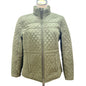 Classic Elements Women's Small Olive Quilted Jacket Fleece Lined Cinch Waist