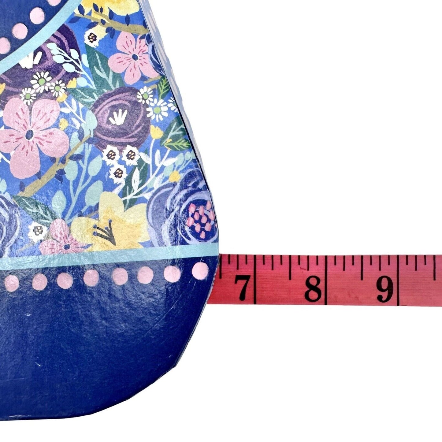 Nesting Boxes Set of 2 Blue White Flowers Ribbon Handle NEW