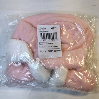 The Childrens Place 0-6M Winter Trappers Hat & Mittens Set Pink Microfleece Soft NWT