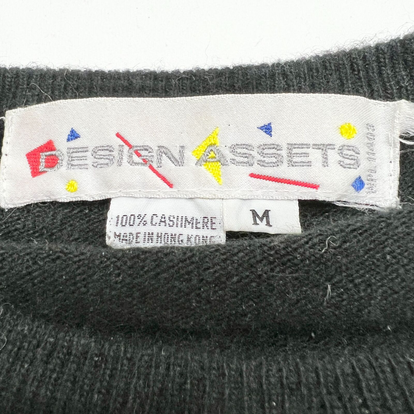 Design Assets Sweater Women's Medium Black 4 Button Shoulder Long Sleeves